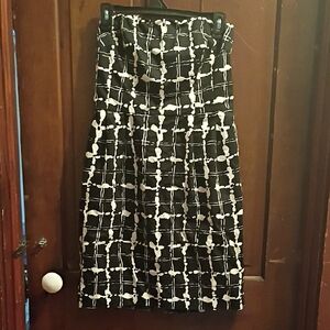 Express Black and White Strapless Dress